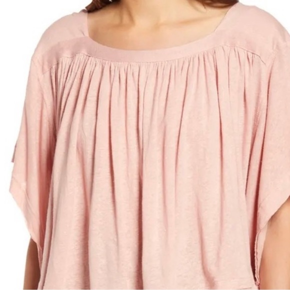 New Free People Top Tags On - Strawberry Smoothie Top NWT Spring Tee relaxed fit - Picture 2 of 8
